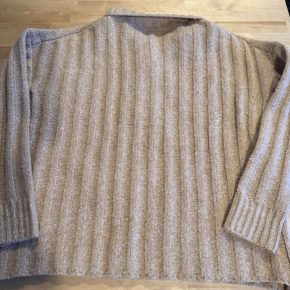 Staccato Womens Ribbed Knit Button Collar Sweater Oatmeal Beige Size S 53488 - Picture 6 of 6